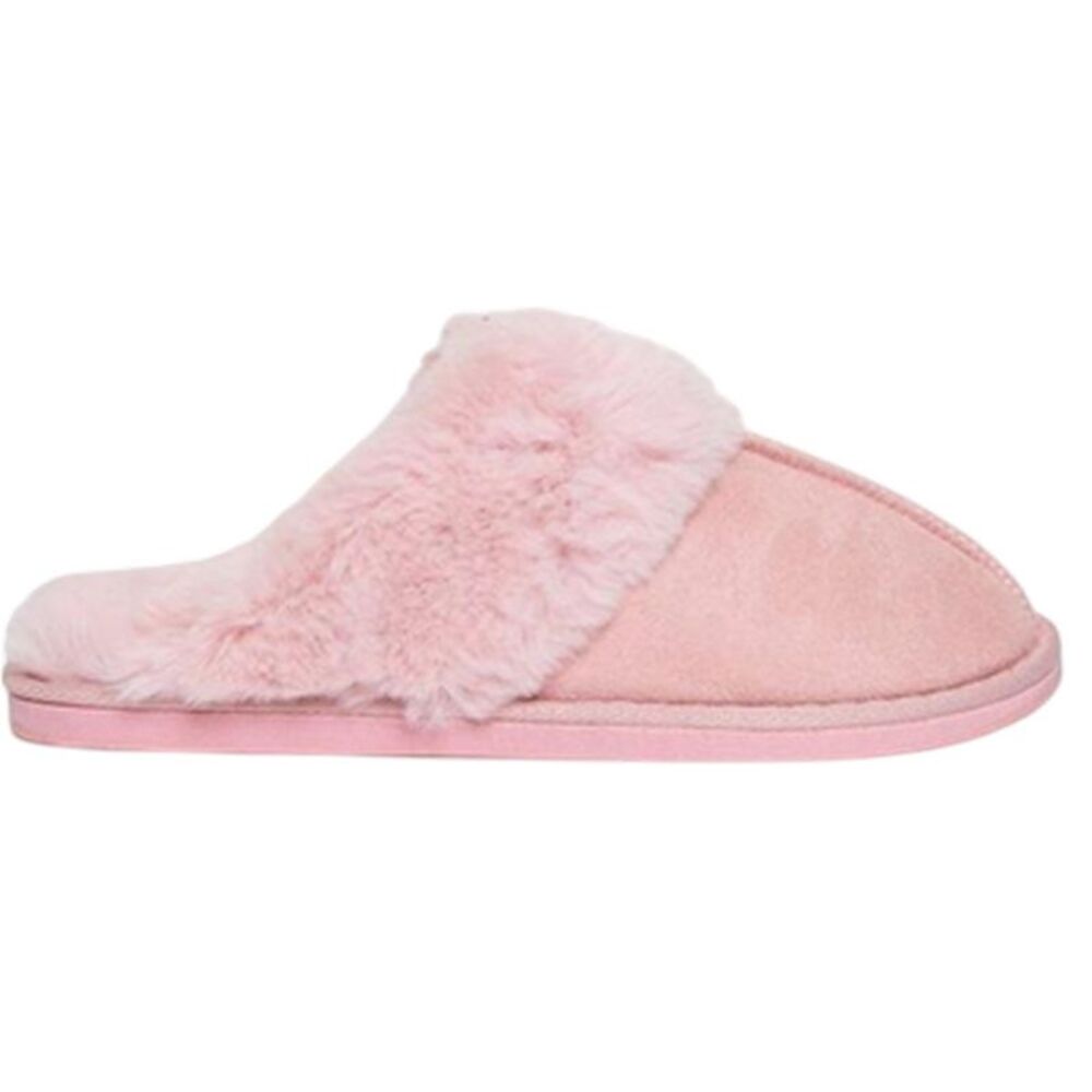 Threadbare Womens/Ladies Solace Suede Mule Slippers / Pink